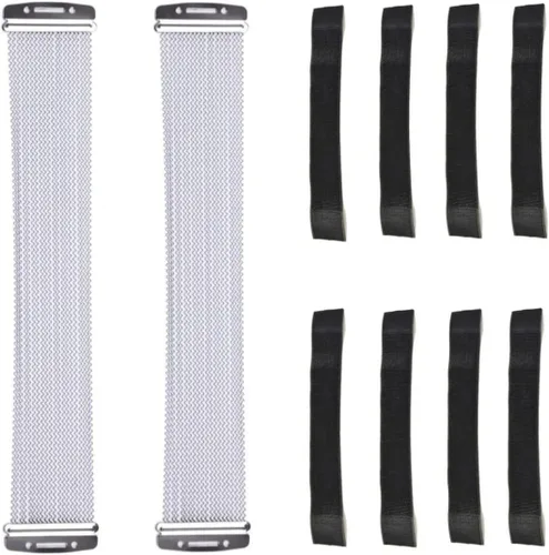 Paquete de 2 cables de tambor de caja con correas negras, juego de 20 hilos de alambre de acero de resorte, repuesto universal para tambores de caja