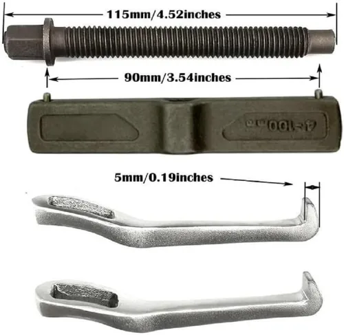 Vista 3 de Extractor de 2 garras, extractor de engranajes de 2 garras para la extracción de polea, volante y cojinete, extractor de engranajes pequeños (10 cm)