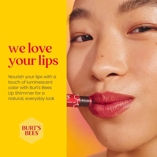 Vista 5 de Burt's Bees - Brillo de labios hidratante 100% natural, cereza - 1 tubo