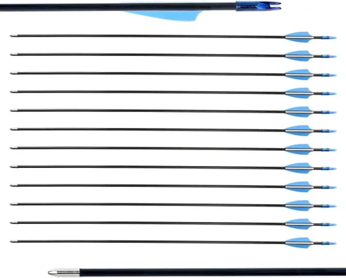 Vista 4 de LWANO Flechas de fibra de vidrio de 28" - Flechas de práctica de arquería con puntas rombas y eje duradero para niños, jóvenes, principiantes