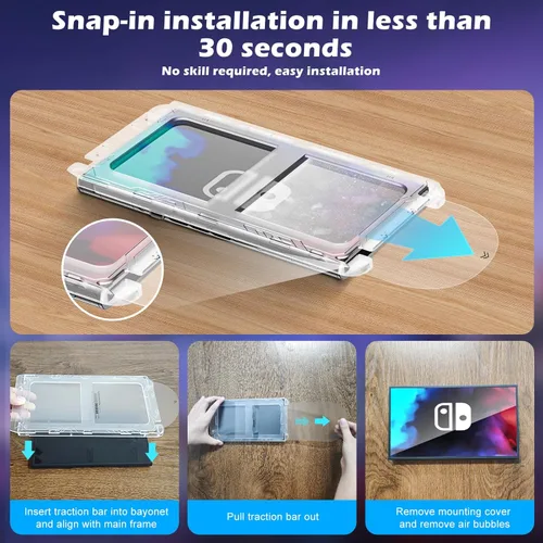 Vista 5 de CloudValley [2 Pack] Tempered Glass Screen Protector for Nintendo Switch 2 (2025), 9H Hardness, Anti-Scratch, Anti Fingerprint, Ultra-Clear, Easy to