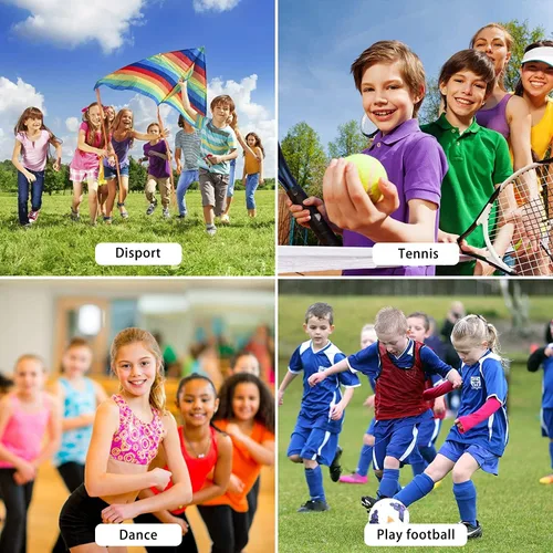 Vista 6 de ONTYZZ Rodilleras para niños con acolchado de esponja gruesa, almohadillas de algodón elástico transpirable, rodilleras suaves, protectores