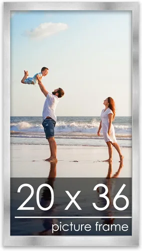 Vista 141 de Marco de madera de peltre plateado de 3 x 4 pulgadas, acrílico UV, respaldo de tablero de espuma y accesorios para colgar, marco de 3 x 4 pulgadas