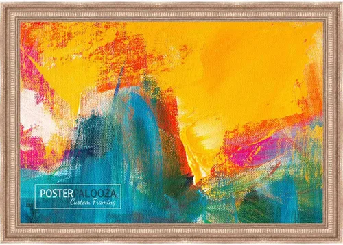 Vista 10 de Poster Palooza 3x3 Inch Traditional Antique Silver Complete Wood Square Picture Frame with UV Acrylic Plexiglass, Foam Board Backing & Hardware