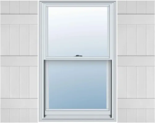 Vista 34 de Mid America - Persiana estándar de vinilo tipo revestimiento exterior de madera de 4 tablones de 14 pulgadas (1 par)