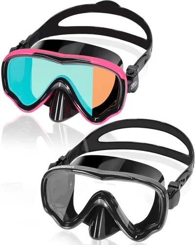 EverSport Gafas de natación para adultos con cubierta para la nariz, máscara de buceo transparente antivaho amplia visión sin borrosidad para Negro