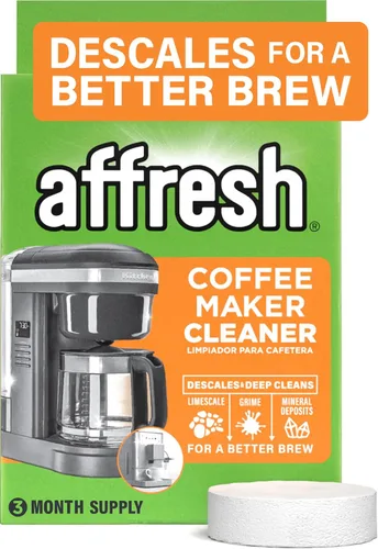 Limpiador para cafetera Affresh, funciona con cafeteras de múltiples tazas y de una sola porción, 3 tabletas