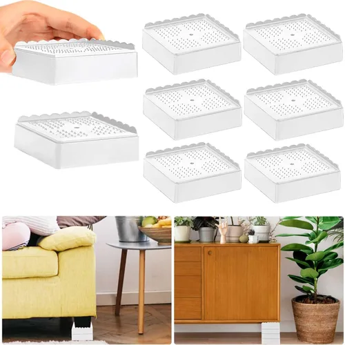 Vista 21 de Elevador de cama de 1 pulgada, 2 pulgadas, 3 pulgadas, 4 pulgadas de alta resistencia, elevador de muebles ajustable para mesa, escritorio, sofá