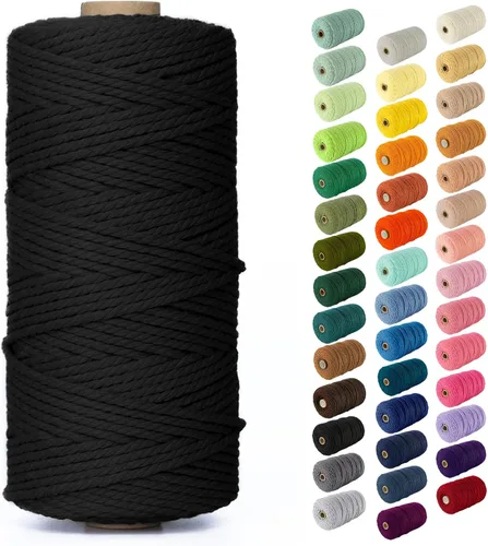 Vista 107 de Nook Theory Hilo de macramé de 3mm 109 yardas - Cuerda de macramé suave de 4mm, 5mm perfecta para nudos - Suministros de macramé para colgadores