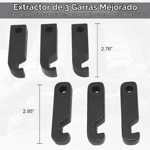 Vista 4 de Kit de extractor de polea de amortiguador de equilibrador armónico Estuche negro