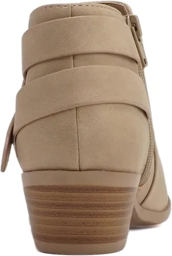 Vista 2 de Soda SWEETEN - Botines de tacón de bloque con múltiples correas y puntera cerrada para mujer