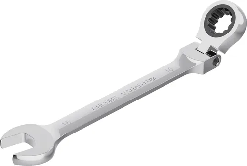 Vista 12 de Llave combinada de trinquete de cabeza flexible de 0.236 in, métrica, 72 dientes, caja de trinquete de 12 puntos, herramientas de llave de extremo