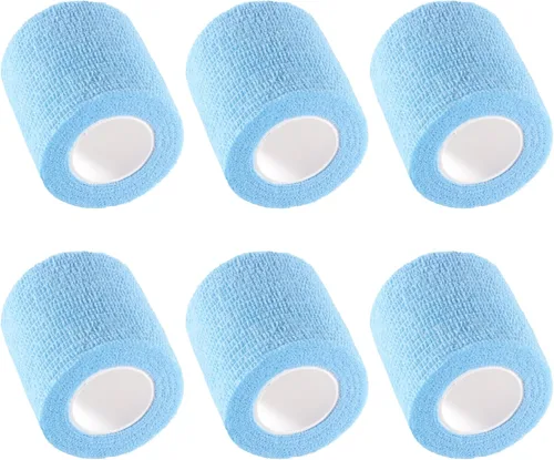 Vista 40 de IndigoCase Paquete de 6 vendajes autoadhesivos de 2 pulgadas, paquete variado de vendajes de color negro, cinta de agarre elástica, envolturas