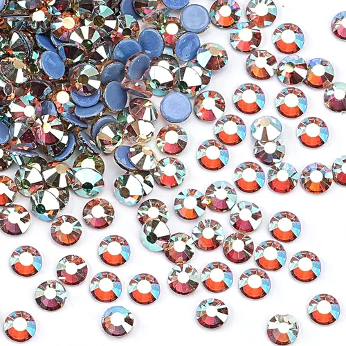 Vista 24 de Hot Fix - Diamantes de imitación de cristal con parte trasera plana, gemas de diamante de 0.189 in (20 ss, 1440 unidades, rojo)
