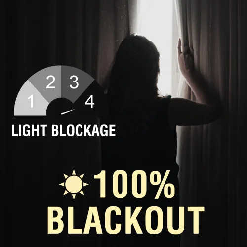 Vista 2 de H.VERSAILTEX Cortinas 100% de opacidad para dormitorio, con aislamiento térmico, cortinas texturizadas de lino con bloqueo de luz completa, cortinas