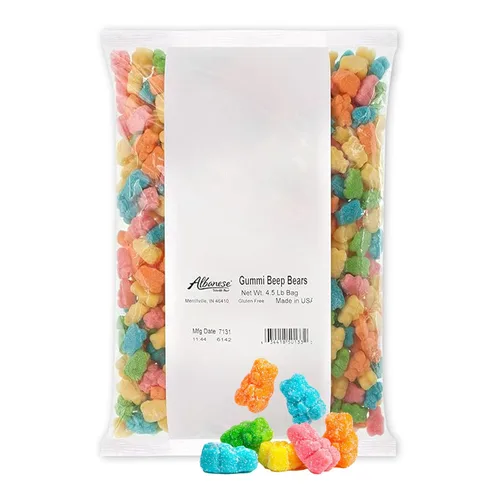 Vista 8 de Caramelos Albanese, anillos de manzana de goma, bolsa de 4.5 libras