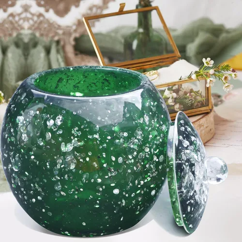 Vista 3 de LUANT Juego de accesorios de baño de resina de 3 piezas con dispensador, vaso, soporte de algodón, color verde