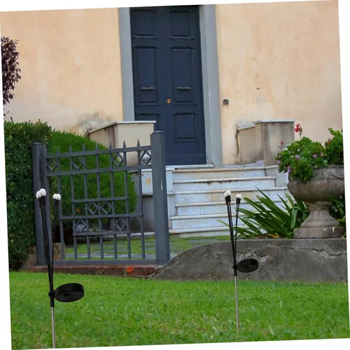 Vista 9 de Happyyami 8 piezas de lámpara de tierra caja de batería cargador solar giratorio panel de luz solar camino lámpara solar panel solar luces de estaca