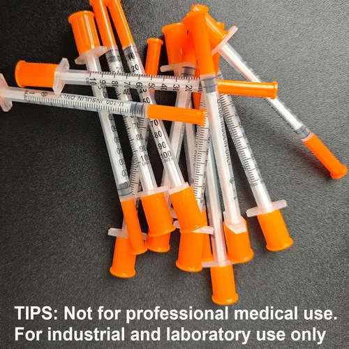 Vista 5 de Jeringa de 0.5mL/CC con aguja 31G 5/16 pulgadas, recarga de laboratorio científico, medición industrial, 36 paquetes