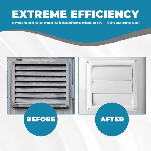 Vista 5 de Cubierta de ventilación de secadora de 4 pulgadas para exterior, evita ratas y pájaros, cubierta de ventilación al aire libre para casa, tapa