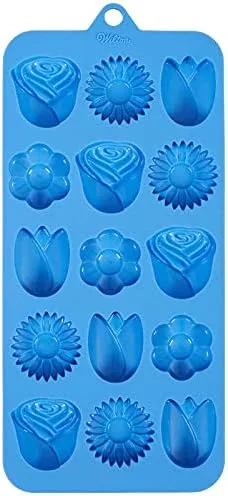 Molde de silicona para caramelos de rosa/flor, 15 cavidades