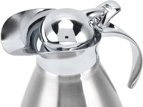 Vista 5 de Jarra térmica de café térmica, olla térmica aislada de acero inoxidable, frasco al vacío de doble pared, termo de café para café, agua caliente, té
