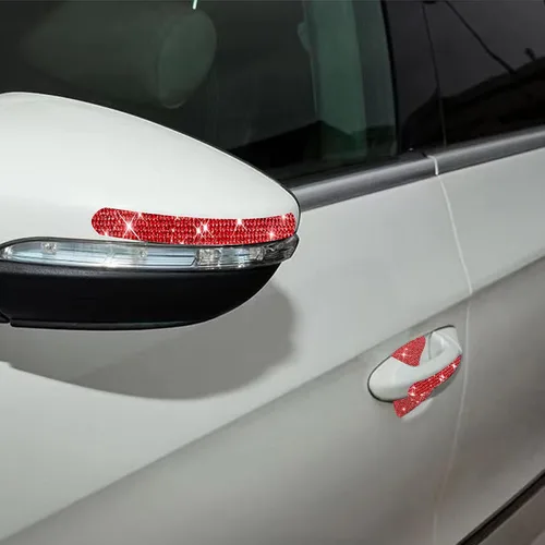 Vista 5 de BetterJonny 10 unidades de protectores de arañazos de cristal, pegatinas de manija de strass para protección brillante para calcomanías de auto
