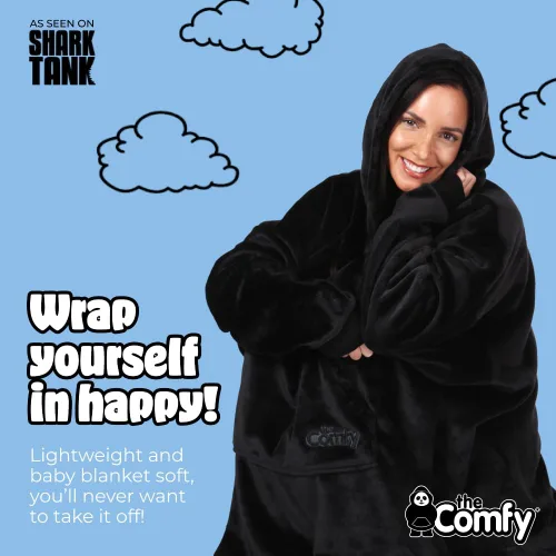 Vista 3 de THE COMFY Dream From Shark Tank Patented No Sherpa Light Wearable Blanket Hoodie Gift for Women & Men One