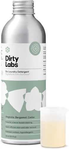 Vista 9 de Dirty Labs Sin olor Detergente bio-líquido para ropa 32 cargas (8.6 onzas líquidas) Hiperconcentrado Alta eficiencia y lavado a máquina
