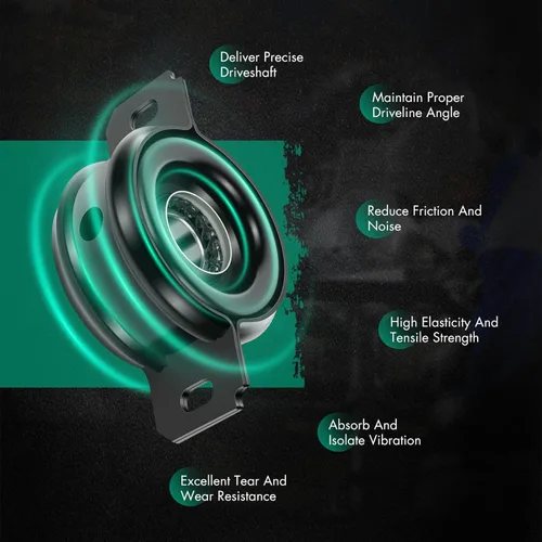 Vista 4 de SCITOO Cojinete de soporte central del eje de transmisión trasero apto para Porsche Cayenne 2003-2006 2008-2010, para Volkswagen Touareg 2004-2010