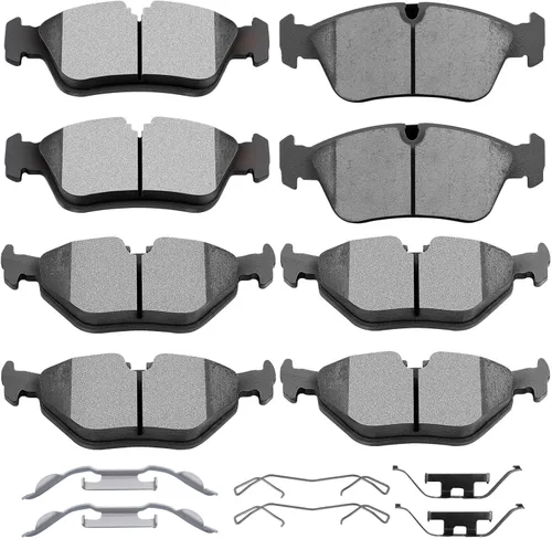 Vista 10 de SCITOO - Juego de pastillas de freno de disco de cerámica delanteras y traseras