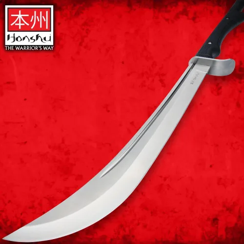 Vista 6 de Honshu Naginata - Espada y funda de arma de asta japonesa Samurai y soldado de pie Hoja de 18 pulgadas unida a eje largo Equilibrado y pesado