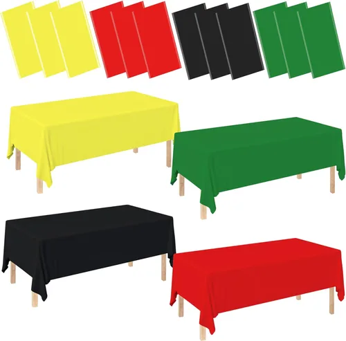 Vista 29 de 2 Pcs Welcome Back to School Tablecloth,54x108 Inch Disposable Plastic Waterproof Table Cover First Day of School Party Decoration(Black)