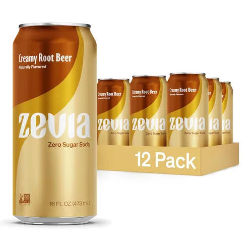Vista 19 de Zevia - Refresco sin azúcar sabor cereza negra, paquete de 8 latas de 12 onzas, refresco endulzado naturalmente, verificado por el proyecto sin OMG