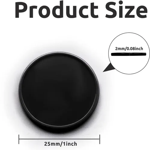 Vista 3 de juego de 100 fichas de aprendizaje de plástico opaco, minipóquer, fichas de juego, con caja de almacenamiento (negro, 2,54 cm)