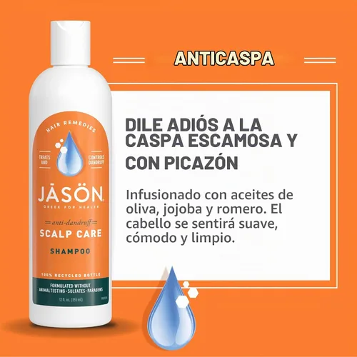 Vista 4 de Champú anticaspa para cuero cabelludo JASON 12 Fl Oz