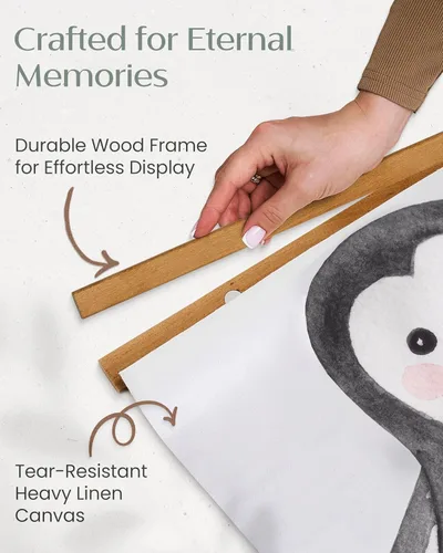 Vista 5 de Kit de huellas de bebé de pingüino, fabricante de huellas para recién nacidos, para recuerdos, recuerdos y regalos