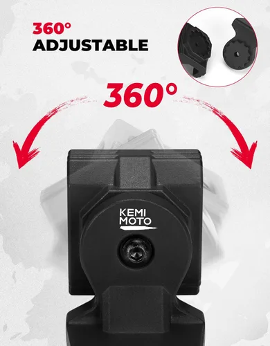 Vista 4 de KEMIMOTO Paquete de 1 antena CB, soporte de barra de luz de montaje en poste de bandera UTV, compatible con Polaris Ranger General Can-Am Defender