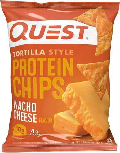 Vista 5 de Quest Nutrition Paquete variado de chips de proteína (BBQ, Cheddar y crema agria, crema agria y cebolla) y chips de proteína estilo tortilla Queso