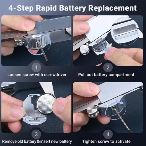 Vista 5 de Preciva Herramienta de medición de calibrador digital, calibrador Vernier de micrómetro digital de acero inoxidable, con retroiluminación LCD