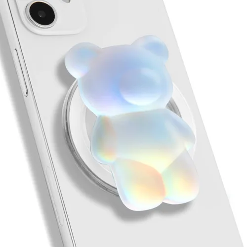 Vista 14 de On The Grip Soporte plegable de agarre para teléfono móvil con forma de osito de goma 3D para teléfono inteligente, tableta, accesorio de teléfono