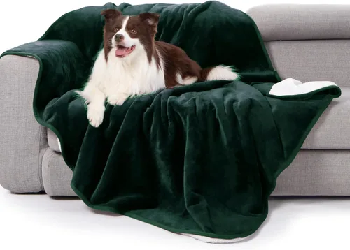 Vista 26 de gogobunny - Manta impermeable y reversible de vellón Sherpa para perro, cachorro, gato; protege la cama, el sofá y el sillón de líquido, orina