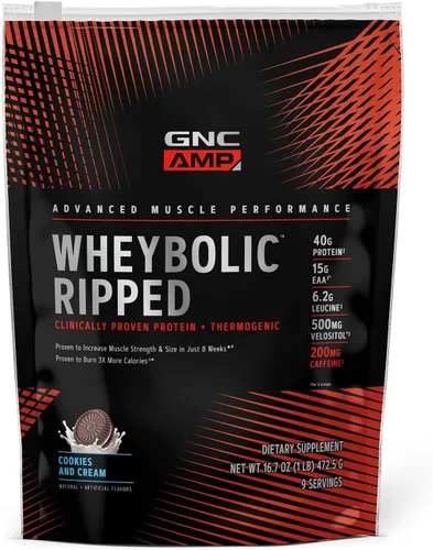 Vista 13 de GNC AMP Wheybolic Ripped - Fresas y Crema (22 porciones)
