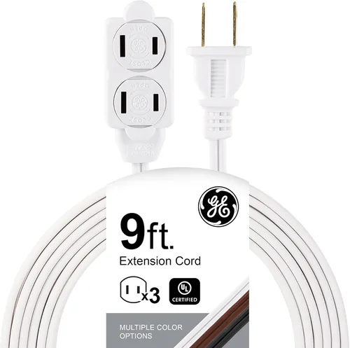 Vista 8 de GE - Cable de extensión, tira de alimentación, punta, calibre, tapas de toma de corriente de seguridad de giro a cierre, clasificación
