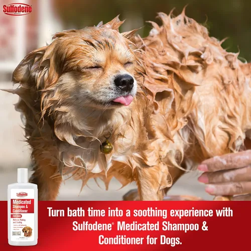 Vista 3 de Farnam Sulfodene Champú y acondicionador medicado para perros 12oz, blanco