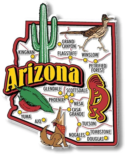 Imán de mapa estatal jumbo