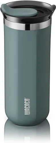Vista 21 de Taza de viaje Octaroma Classico de WACACO, vaso de viaje de acero inoxidable de doble pared con tapa para beber, 6 fl oz (180ml), ámbar amarillo