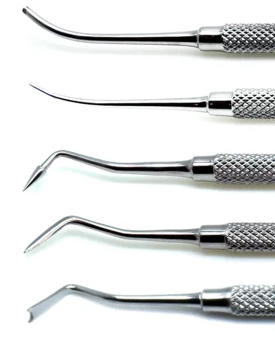 Vista 3 de Dental Pk Thomas Wax Carvers P.K 1, 2, 3, 4, 5 Instrumentos de modelado de cera restauradora de doble extremo, juego de 5 piezas