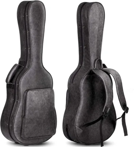 CAHAYA Funda para guitarra acústica, resistente al agua, 0.8 pulgadas de grosor, acolchado impermeable, diseño de poliuretano, fácil limpieza, con 3