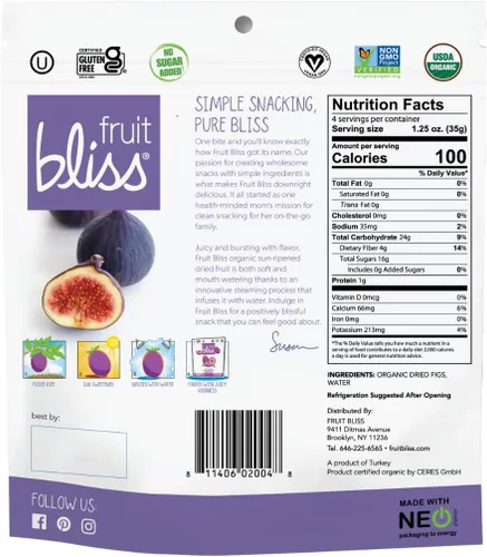 Vista 2 de Bocadillos orgánicos de higos turcos de frutas secas, higos secos dulces, suaves y jugosos, aperitivos saludables para llevar – Golosinas orgánicas